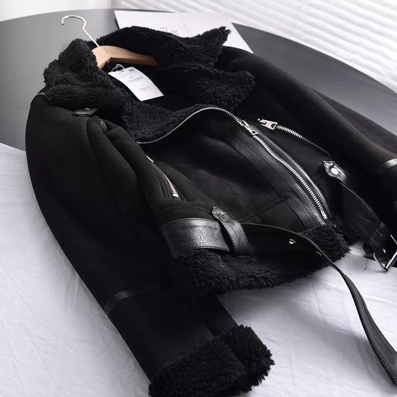 Abrigo de invierno para mujer con efecto ante y forro suave | Ideal para invierno