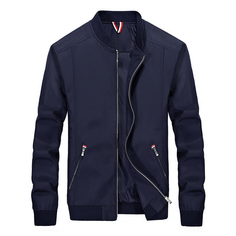 Chaqueta con Cremallera y Cuello Alto para Hombre | Ideal para Primavera y Otoño