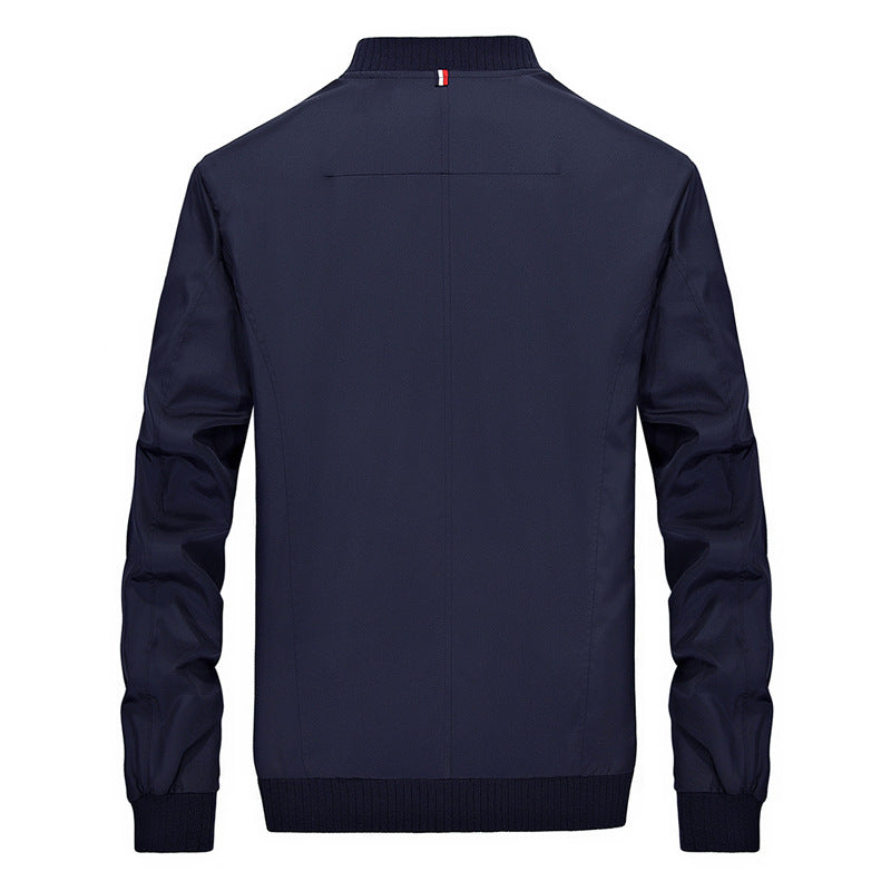 Chaqueta con Cremallera y Cuello Alto para Hombre | Ideal para Primavera y Otoño