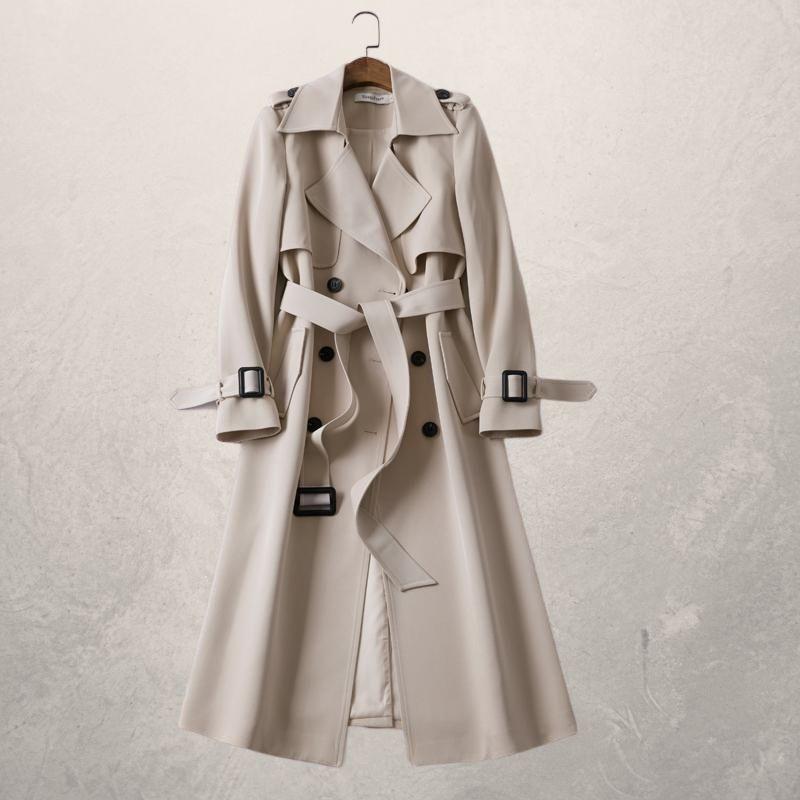 Abrigo Trench de Largo Medio con Cinturón para Mujer | Ideal para Otoño