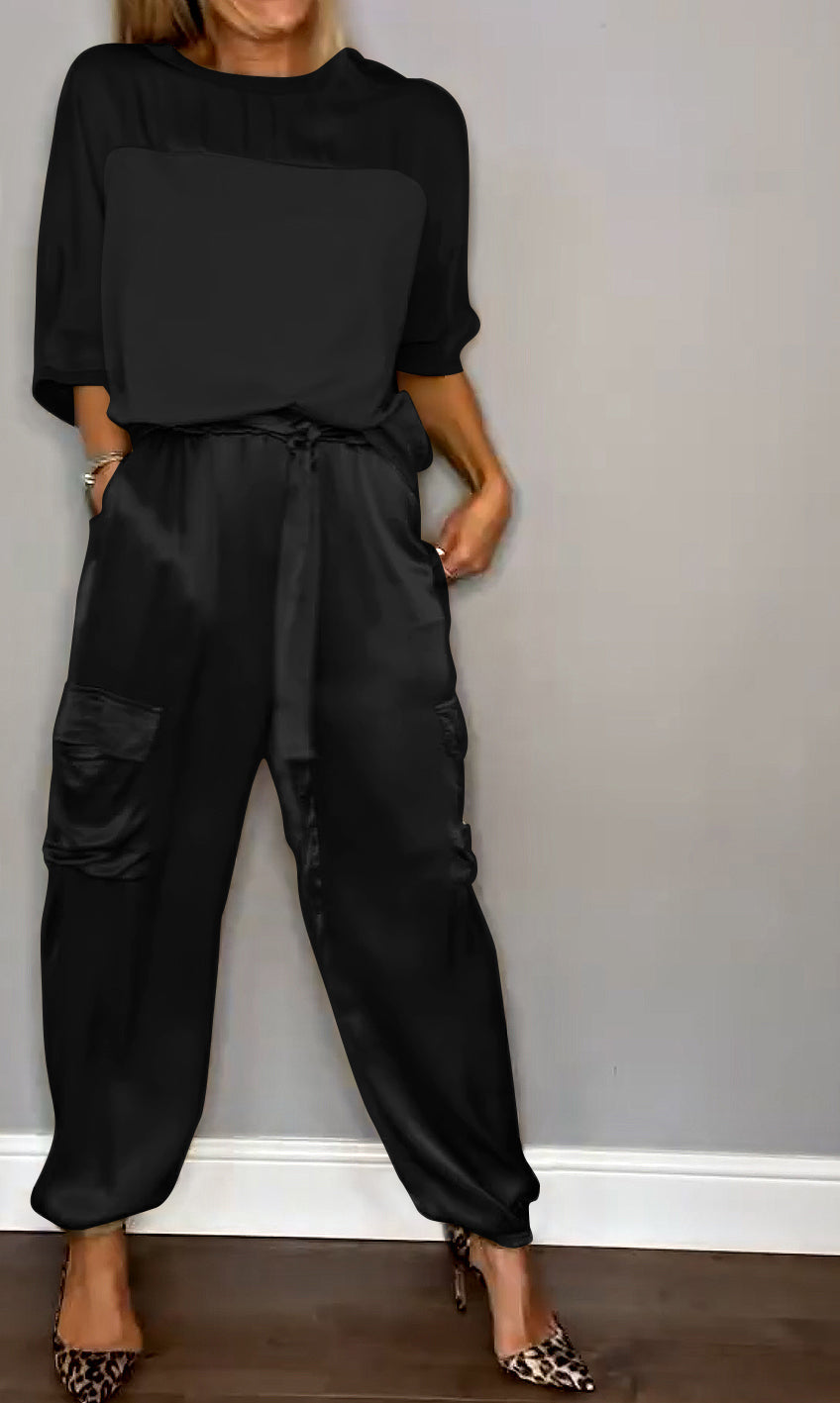 Conjunto de dos piezas elegante y versátil para verano y ocasiones casuales