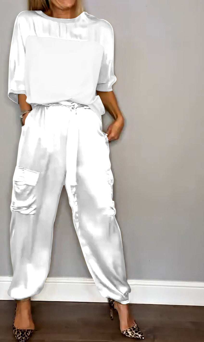 Conjunto de dos piezas elegante y versátil para verano y ocasiones casuales