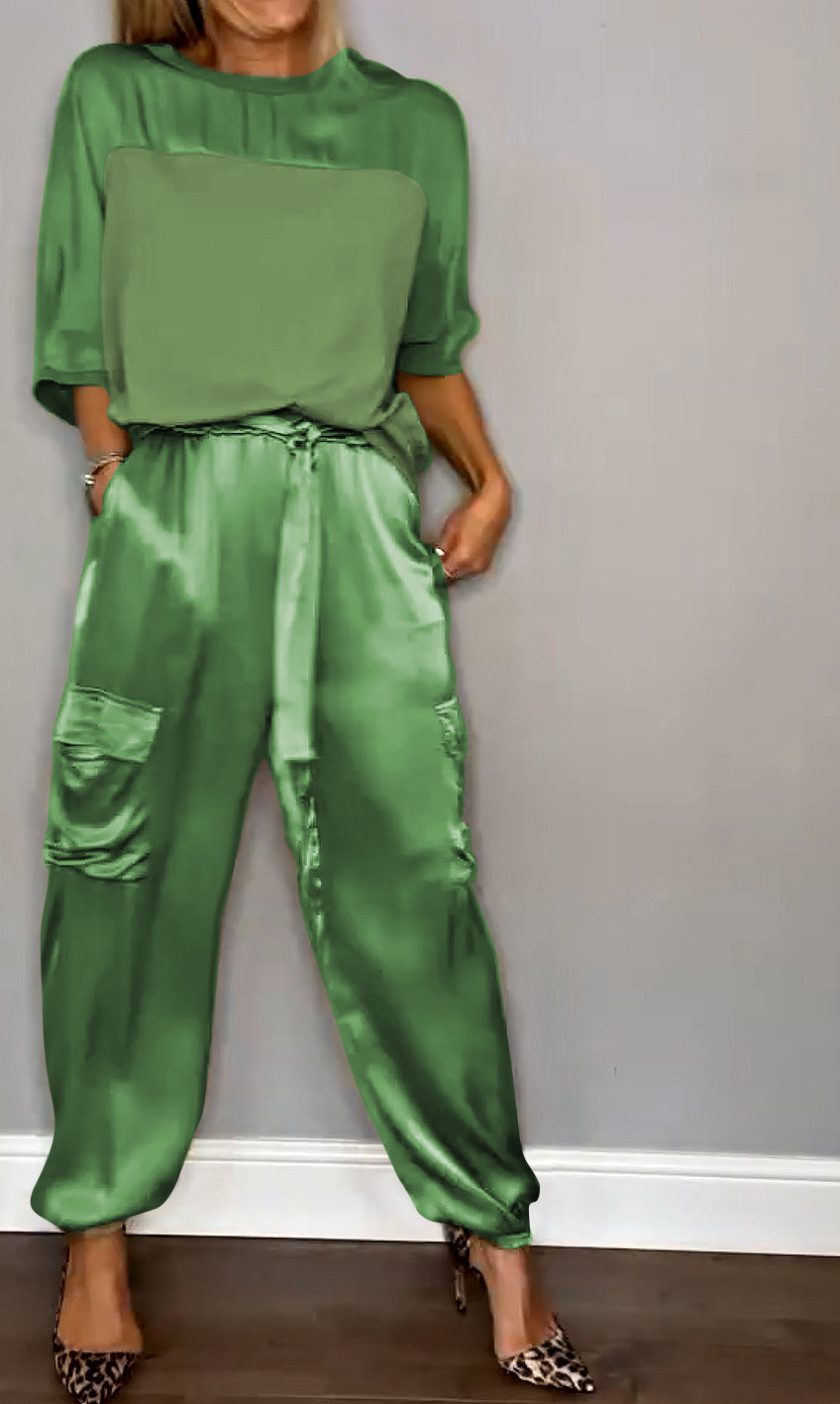 Conjunto de dos piezas elegante y versátil para verano y ocasiones casuales