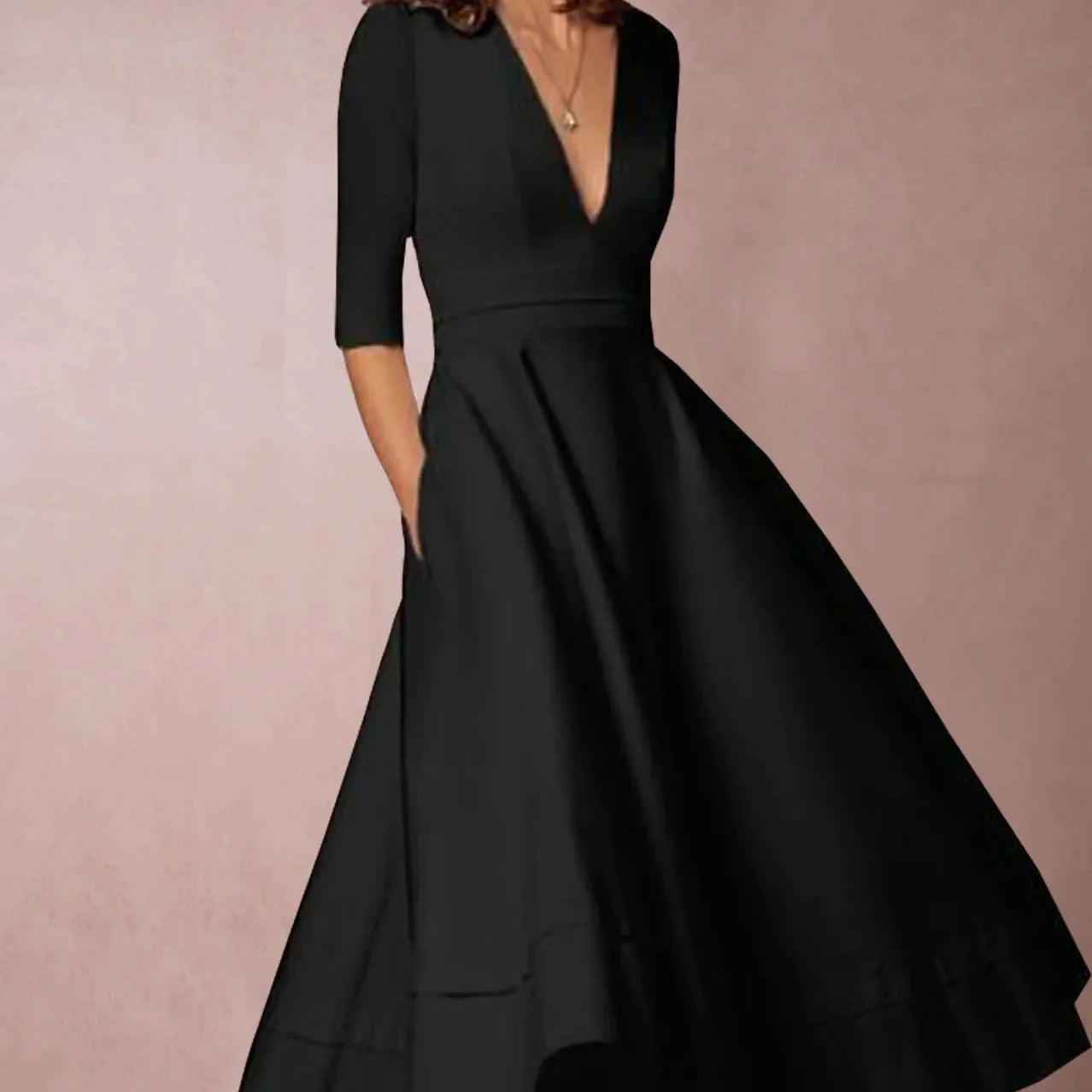 Vestido Vintage A-Line de los 60 con Falda Acampanada | Ideal para Primavera y Otoño