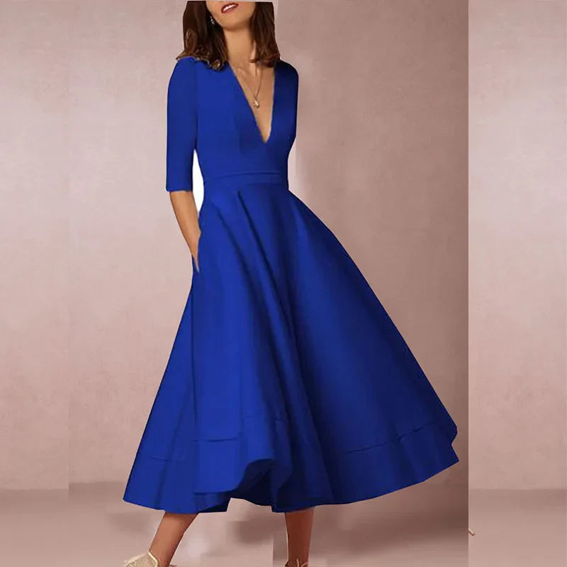 Vestido Vintage A-Line de los 60 con Falda Acampanada | Ideal para Primavera y Otoño