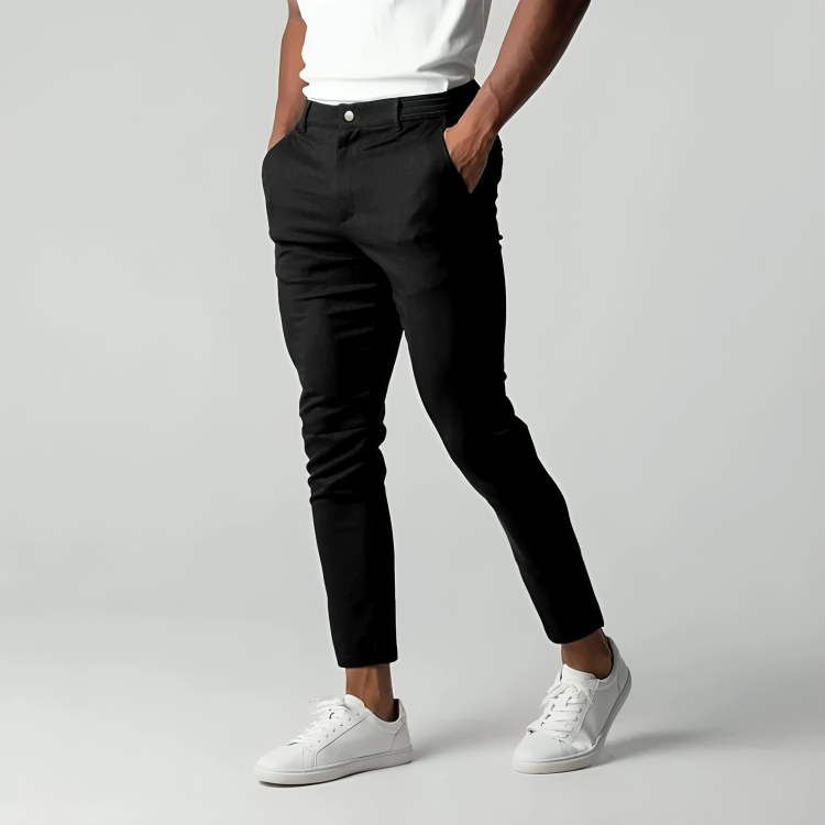 Pantalones Chinos de Hombre con Ajuste Entallado y Tejido Elástico | Ideal para Primavera y Otoño