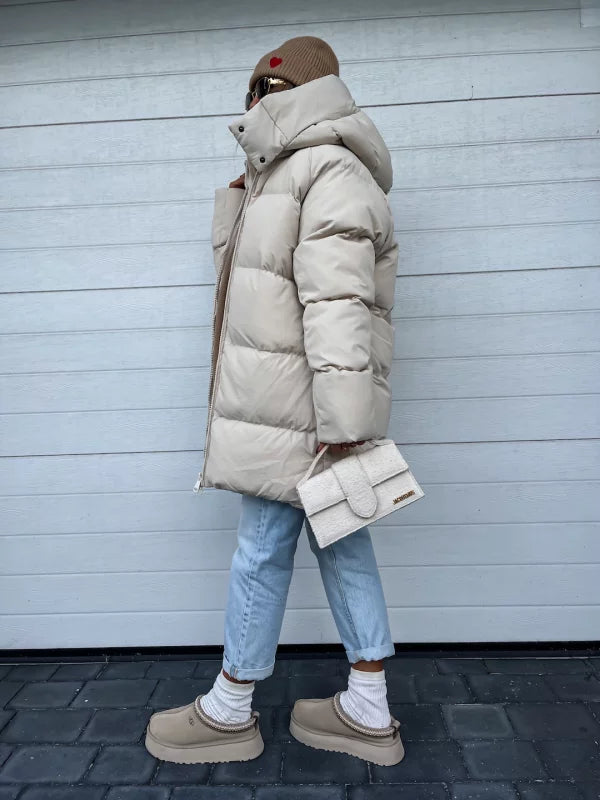 Abrigo acolchado impermeable con capucha y cierre completo I Ideal para el invierno