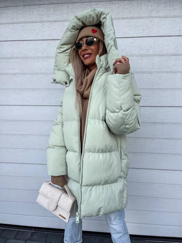 Abrigo acolchado impermeable con capucha y cierre completo I Ideal para el invierno