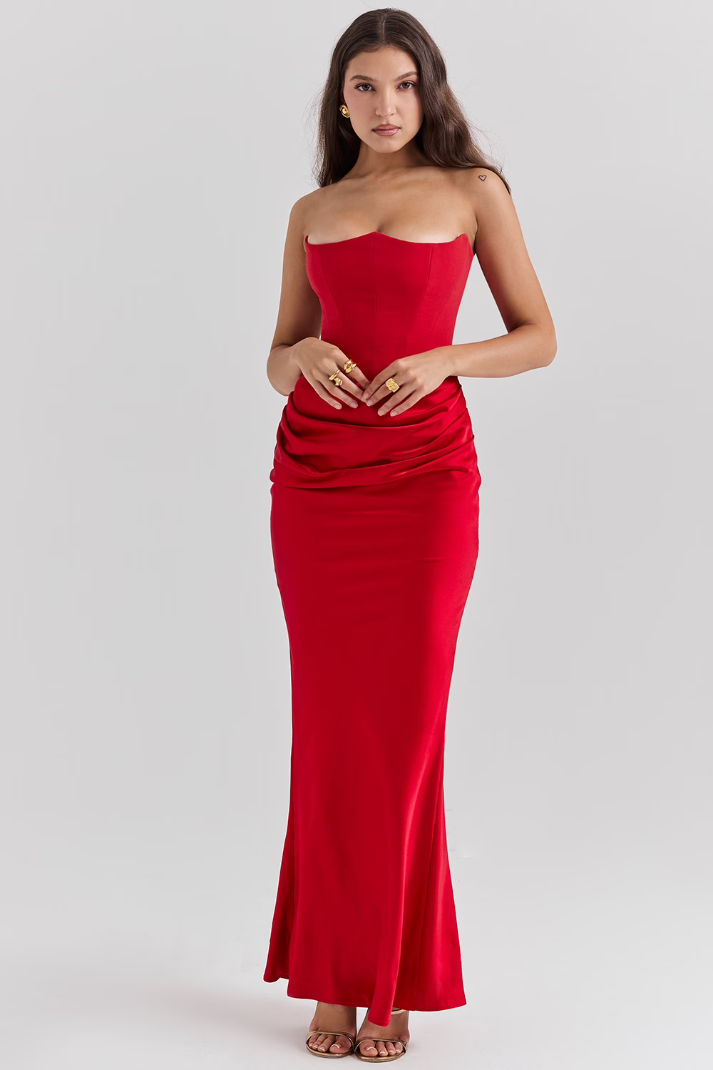 Vestido Maxi con Diseño de Corset que Define la Cintura | Ideal para Primavera y Otoño