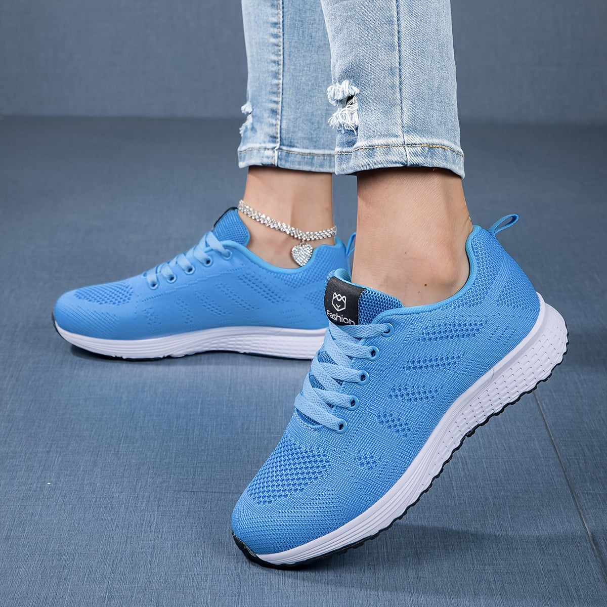 Zapatillas ligeras transpirables de punto con suela acolchada | Ideal para primavera y verano