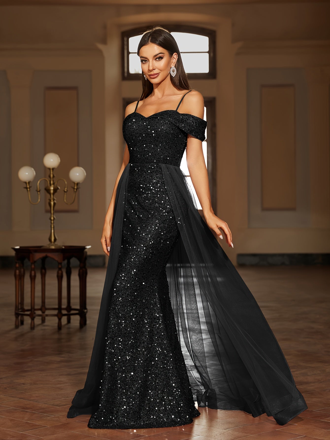 Vestido Largo de Noche con Cintura Entallada y Falda Fluida | Ideal para Primavera y Verano