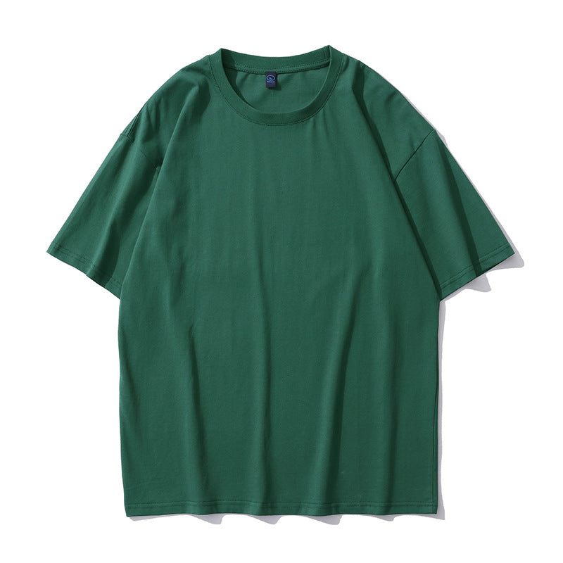 Camiseta de Algodón de Manga Corta de Peso Pesado Ideal para Verano