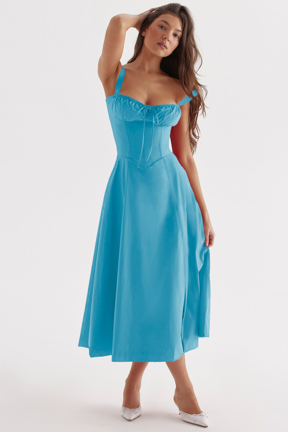 Vestido De Mujer Con Estampado Floral Y Tirantes Ajustables | Ideal Para Verano
