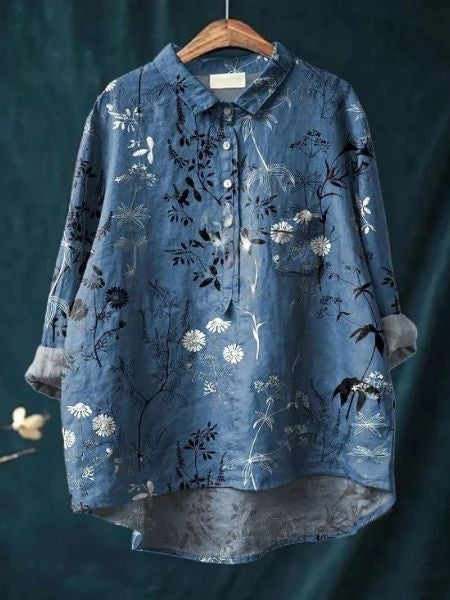 Blusa de estampado floral con tela ligera | Ideal para primavera y verano