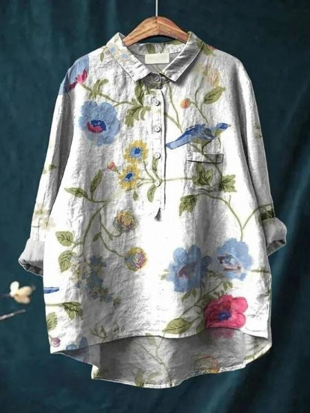 Blusa de estampado floral con tela ligera | Ideal para primavera y verano