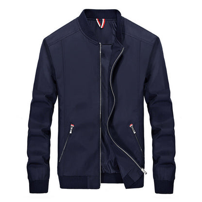 Chaqueta con Cremallera y Cuello Alto para Hombre | Ideal para Primavera y Otoño