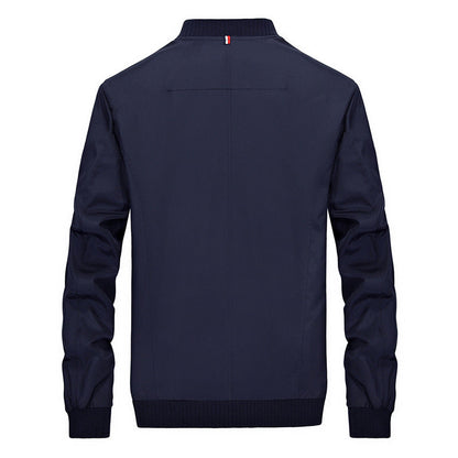 Chaqueta con Cremallera y Cuello Alto para Hombre | Ideal para Primavera y Otoño