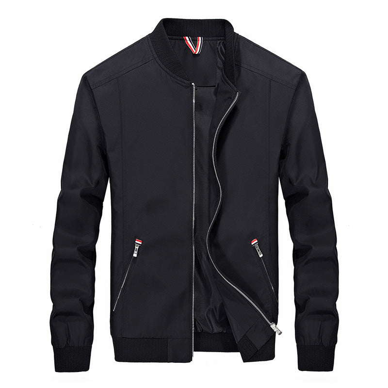 Chaqueta con Cremallera y Cuello Alto para Hombre | Ideal para Primavera y Otoño