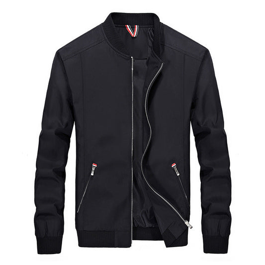 Chaqueta con Cremallera y Cuello Alto para Hombre | Ideal para Primavera y Otoño