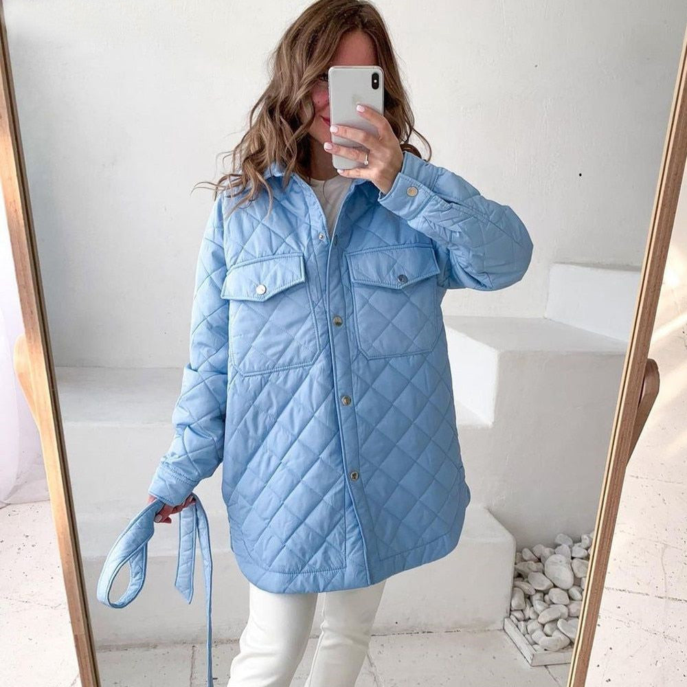 Camisa de Manga Larga con Cuello de Solapa y Cinta | Ideal para Todas las Estaciones