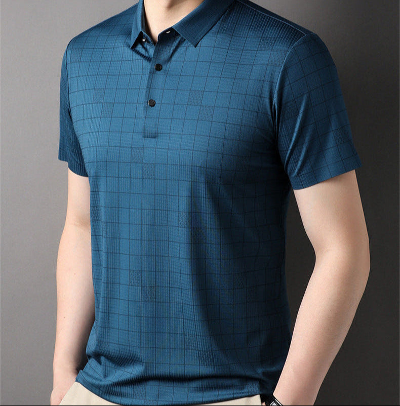 Camiseta de Hombre de Manga Corta de Seda de Hielo Fina | Ideal para Verano