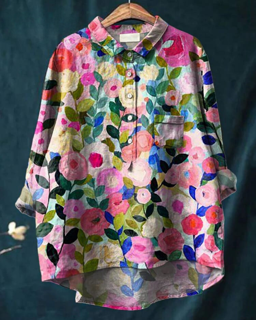 Blusa de estampado floral con tela ligera | Ideal para primavera y verano