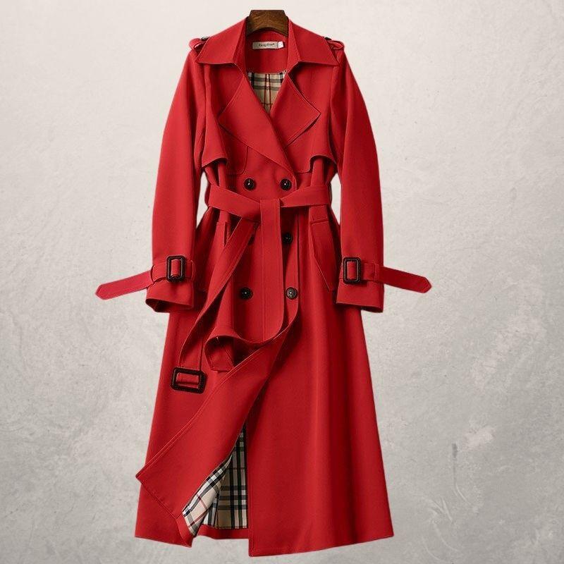 Abrigo Trench de Largo Medio con Cinturón para Mujer | Ideal para Otoño