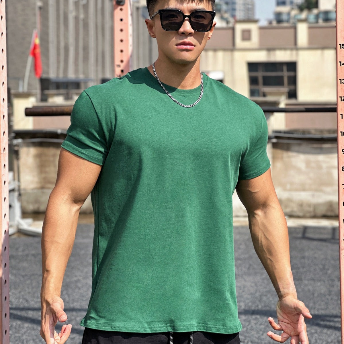 Camiseta Deportiva de Algodón de Corte Suelto y Manga Corta | Ideal para Verano