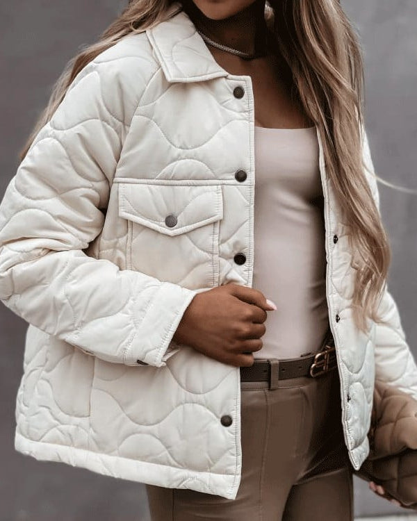 Chaqueta de Algodón con Botones y Manga Larga para Mujer | Ideal para Invierno