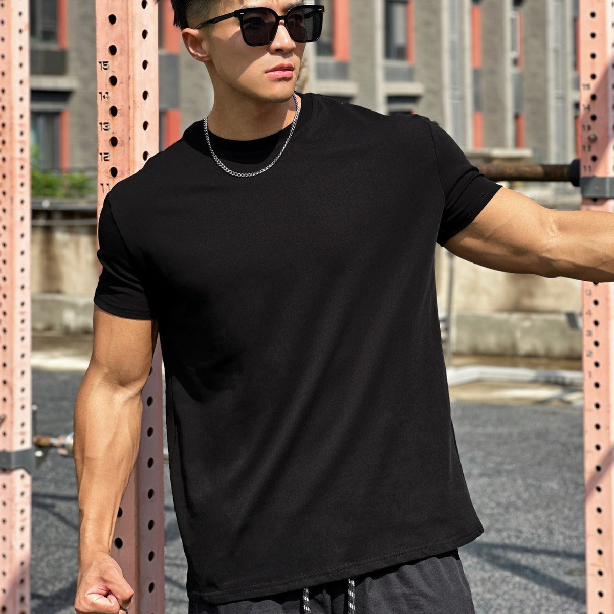 Camiseta Deportiva de Algodón de Corte Suelto y Manga Corta | Ideal para Verano