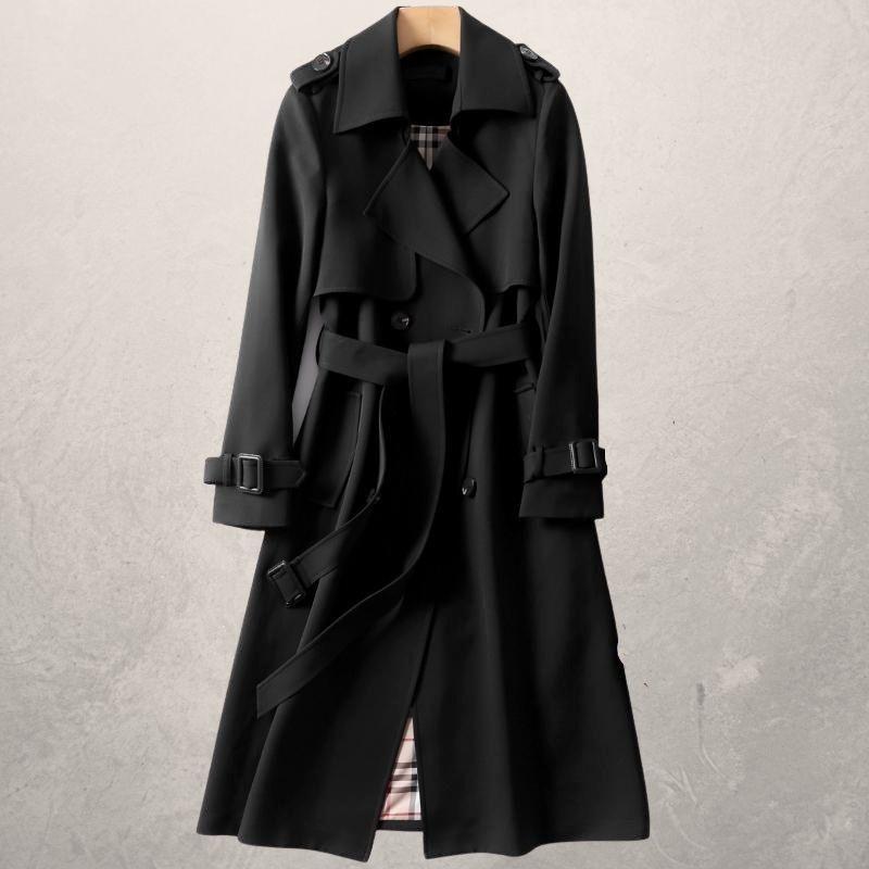 Abrigo Trench de Largo Medio con Cinturón para Mujer | Ideal para Otoño