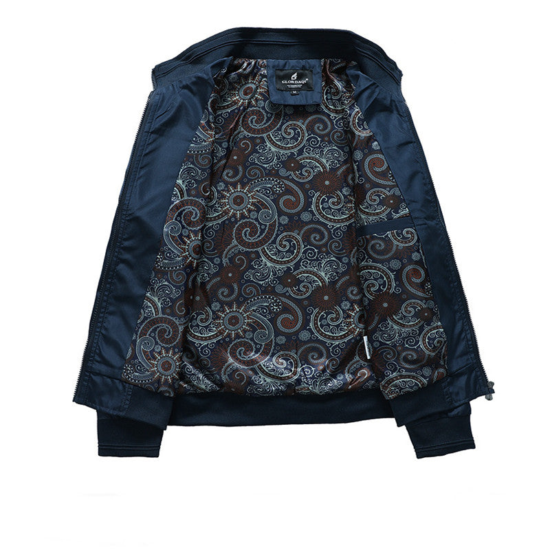 Chaqueta Con Cremallera Y Cuello Alto Para Hombre | Ideal Para Primavera Y Otoño