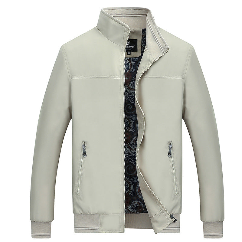 Chaqueta Con Cremallera Y Cuello Alto Para Hombre | Ideal Para Primavera Y Otoño