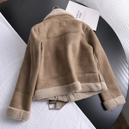 Abrigo de invierno para mujer con efecto ante y forro suave | Ideal para invierno