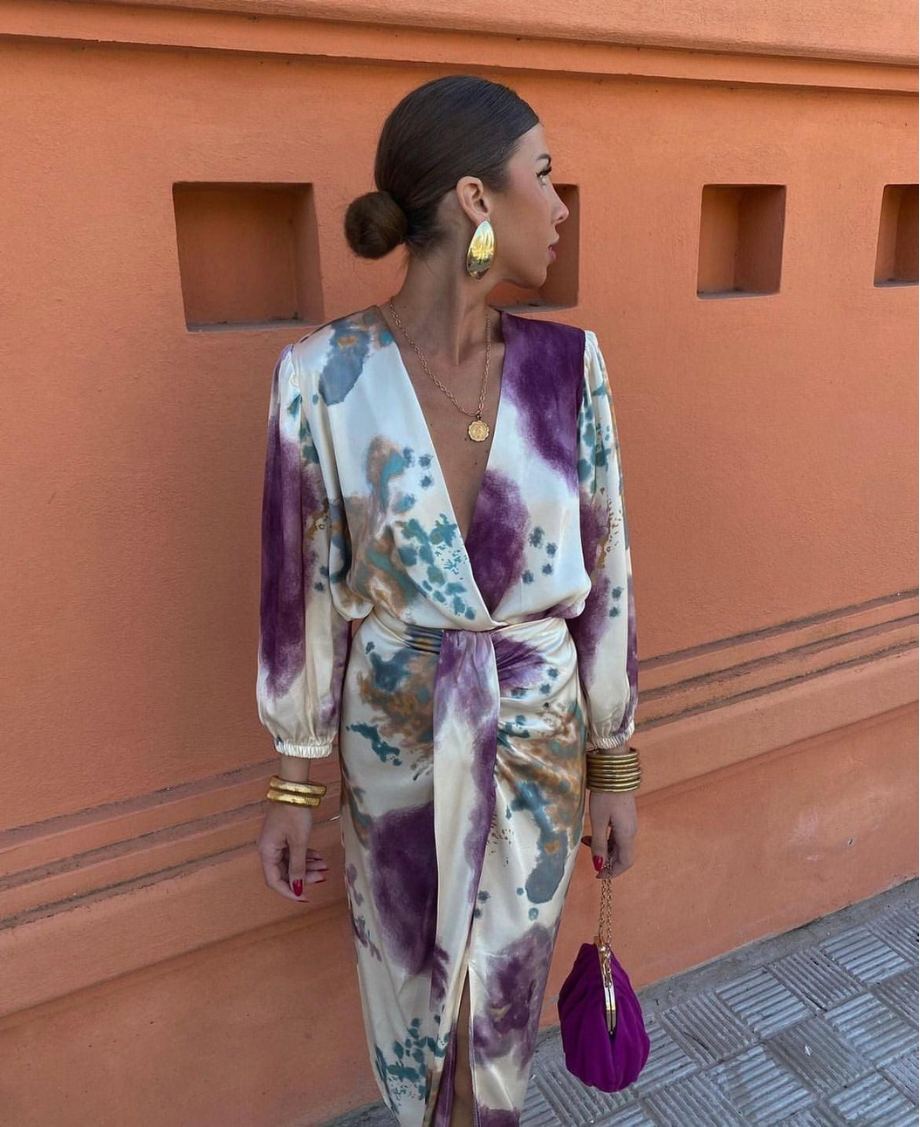 Vestido Elegante Con Escote En V Y Corte Ajustado | Perfecto Para Verano