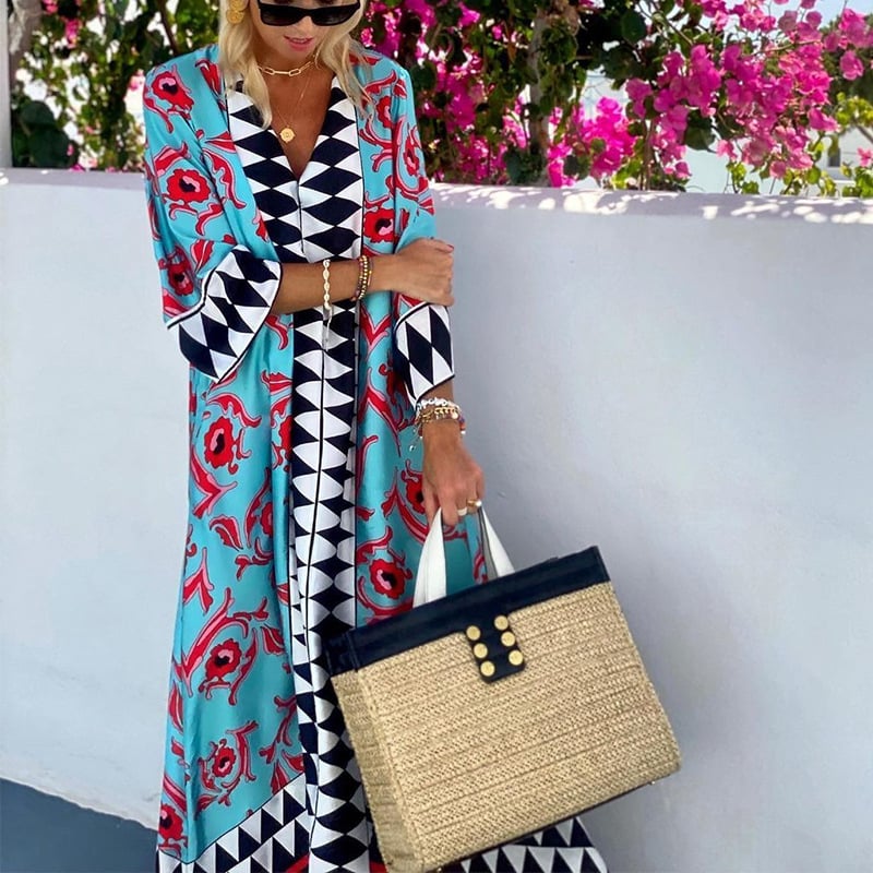 Vestido Largo Estampado con Silueta Fluida | Ideal para Verano