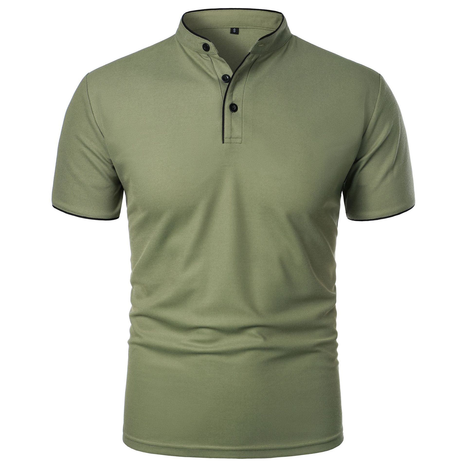 Camiseta de Hombre de Manga Corta Color Sólido de Corte Ajustado | Ideal para Verano