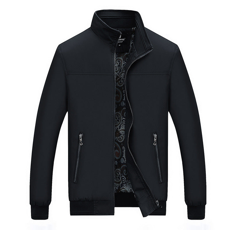 Chaqueta Con Cremallera Y Cuello Alto Para Hombre | Ideal Para Primavera Y Otoño