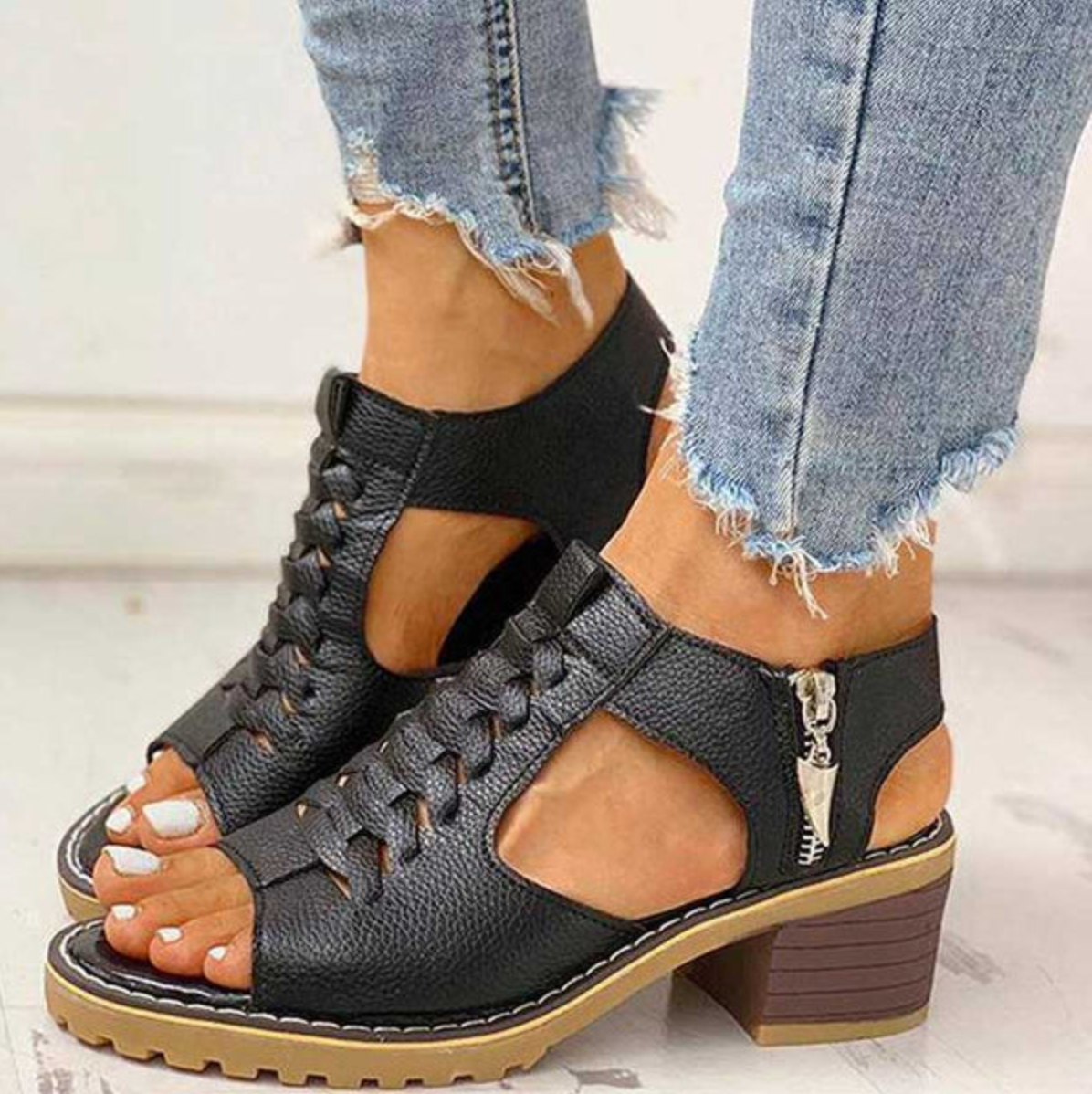 Sandalias de tacón alto con ajuste de soporte y diseño transpirable | Ideal para verano