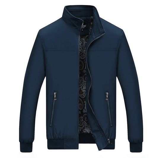 Chaqueta Con Cremallera Y Cuello Alto Para Hombre | Ideal Para Primavera Y Otoño