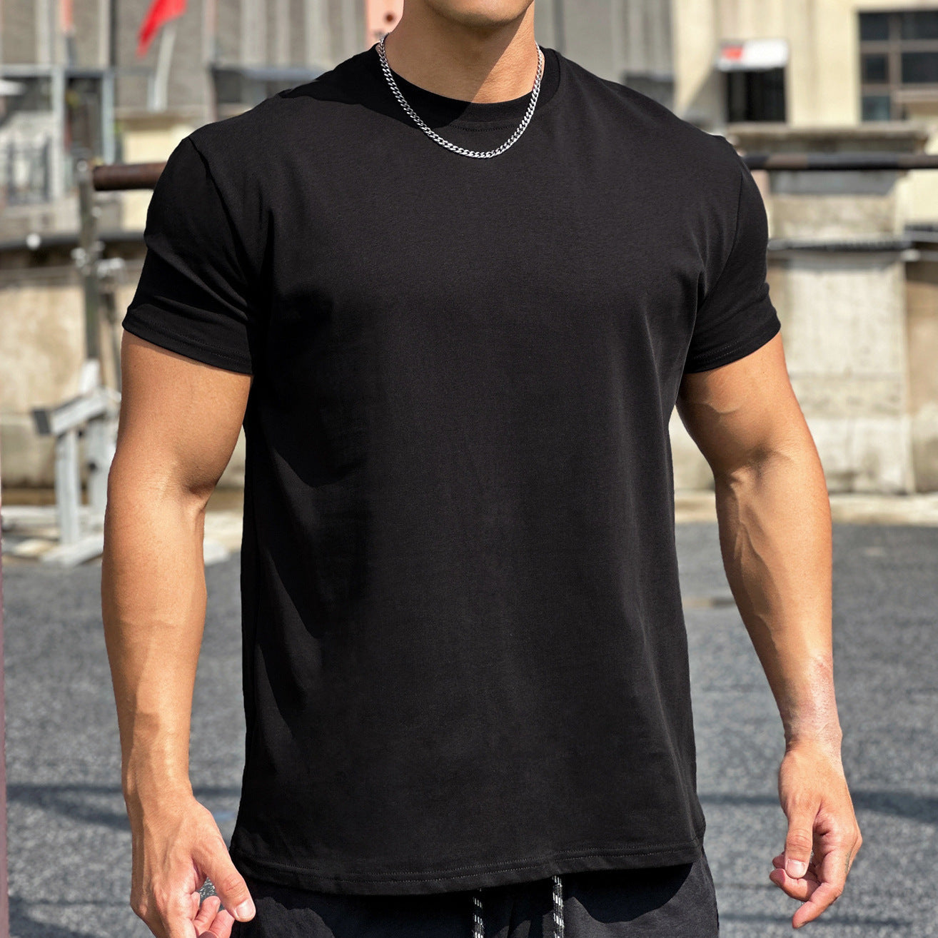 Camiseta Deportiva de Algodón de Corte Suelto y Manga Corta | Ideal para Verano