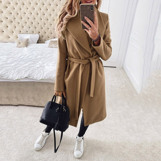 Chaqueta de Traje Corta de Mujer con Manga Larga y Frente Abierto | Ideal para Otoño e Invierno