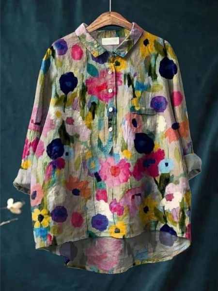 Blusa de estampado floral con tela ligera | Ideal para primavera y verano