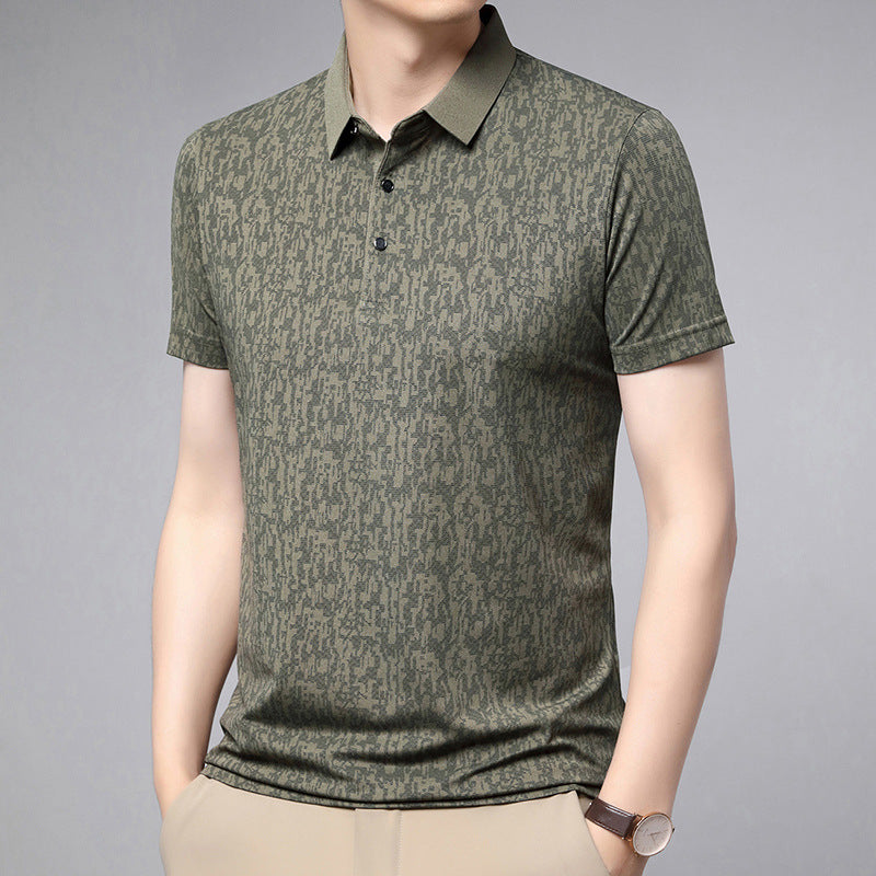Camiseta tipo Polo de Manga Corta con Estampado Floral Ideal para el Verano