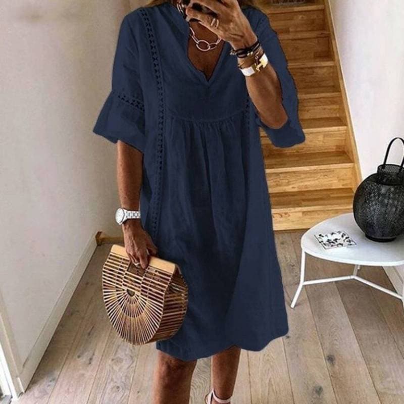 Vestido Boho Fluido con Detalles de Encaje | Ideal para Verano