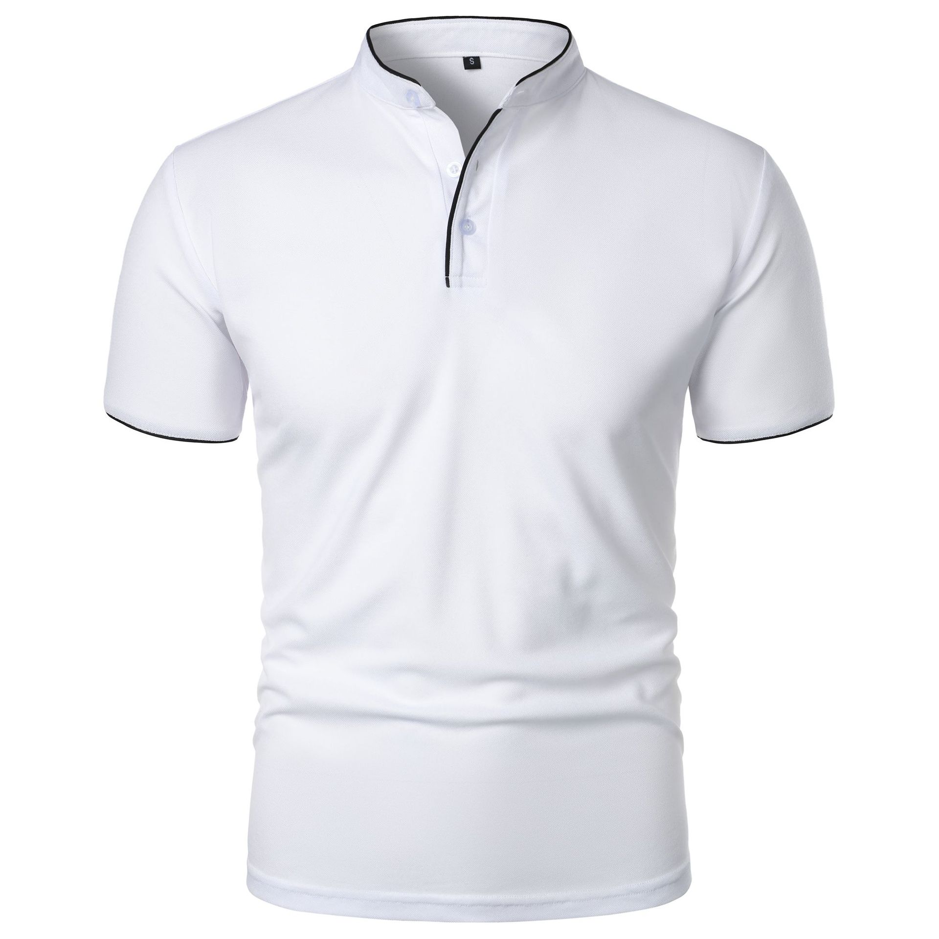 Camiseta de Hombre de Manga Corta Color Sólido de Corte Ajustado | Ideal para Verano