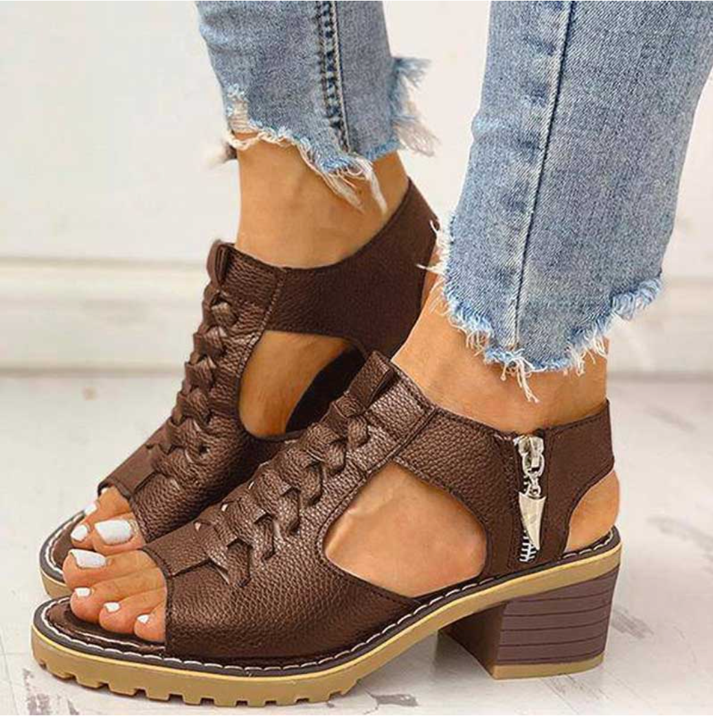 Sandalias de tacón alto con ajuste de soporte y diseño transpirable | Ideal para verano