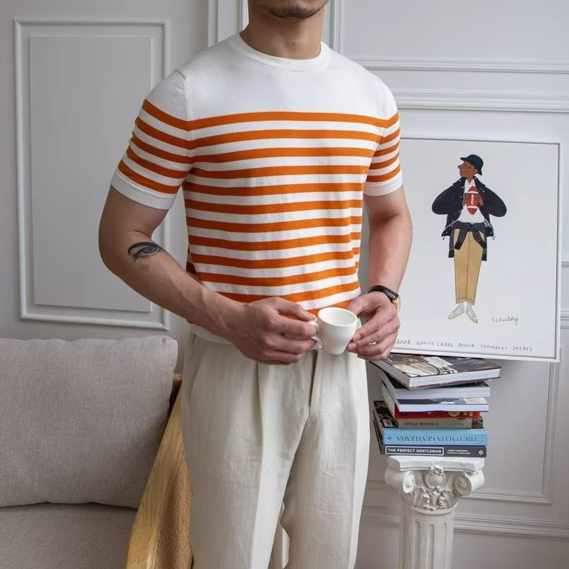 Camiseta de Manga Corta a Rayas | Ideal para el Verano