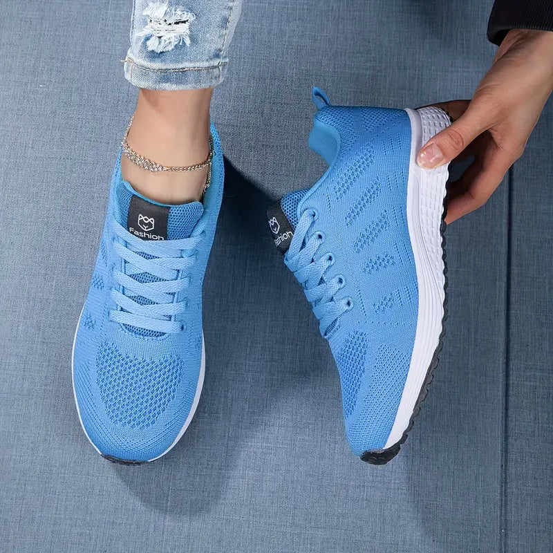 Zapatillas ligeras transpirables de punto con suela acolchada | Ideal para primavera y verano