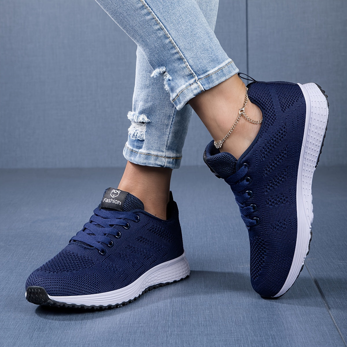 Zapatillas ligeras transpirables de punto con suela acolchada | Ideal para primavera y verano